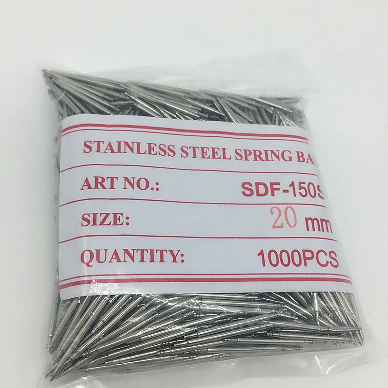 

1 (set / pack) 1000pcs Seamless Stainless Steel Strap Spring Bars Changing Pins Diameter 1.5MM Length 18-24mm Watch Accessories