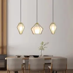 Скандинавская золотая пластина подвесные светильники стеклянный подвесной светильник с бриллиантами светодиодные лампы для гостиной
