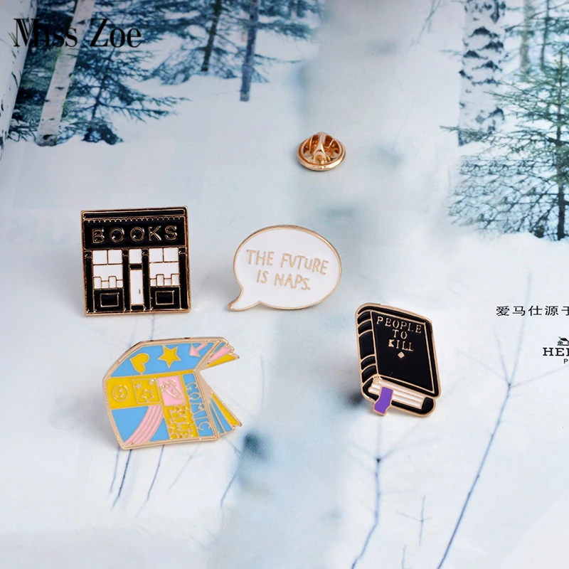 Enamel-Dark-Evil-Book-Brooch-set-Pin-s-metal-White-Black-Letter-Bookstore-BTS-badge-Jacket(2)