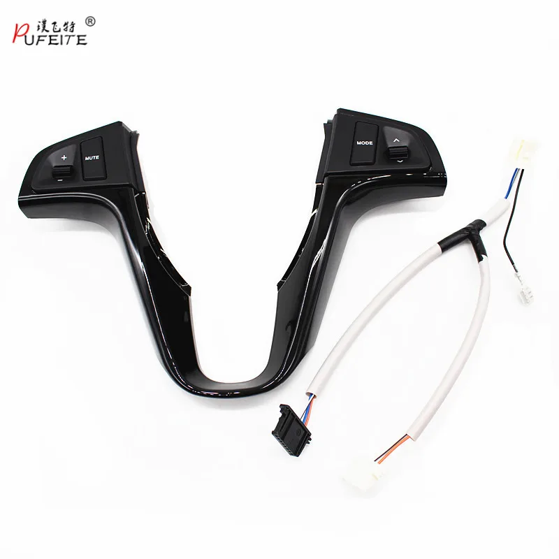 

PUFEITE bright black button switch for hyundai verna solaris Steering Wheel Audio Volume Music Control Button Switch