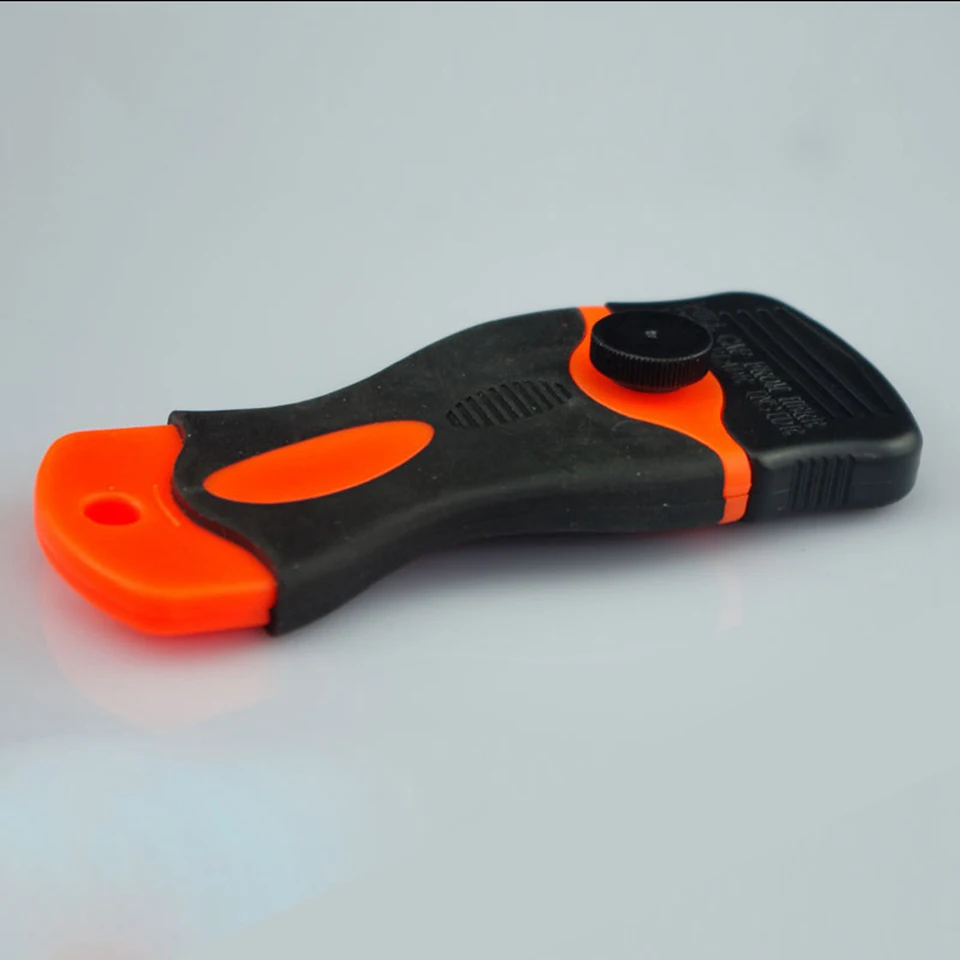 

Free shipping 4.5*11cm car vinyl glue removing squeegee Black&orange mini Razor Scraper MX-81 whole sale