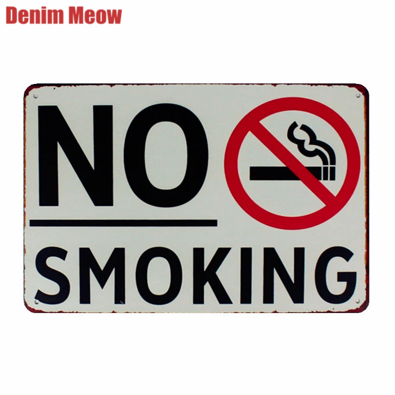 

NO SMOKING Vintage Metal Tin Signs Art Posters Wall Stickers for Club Bar Home Decor Warning Sign Decorative Plates Gift N167