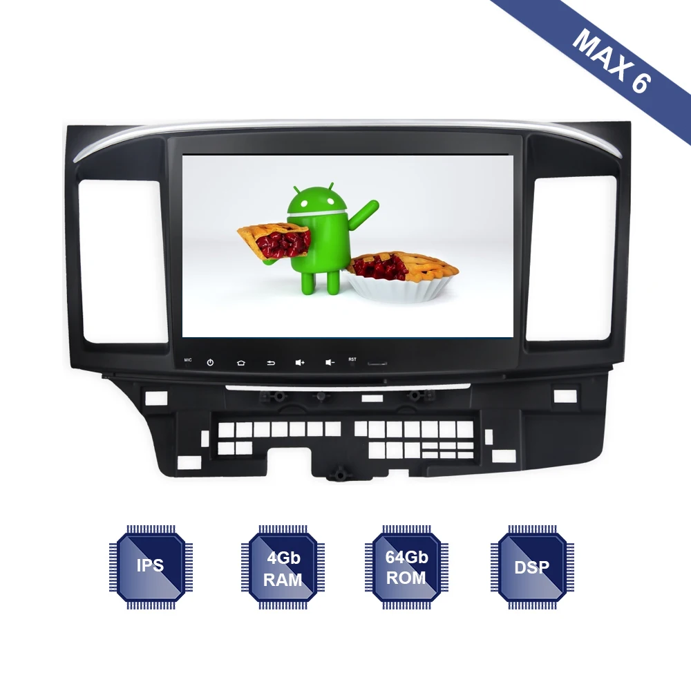 Android 9,0 Автомагнитола 2 Din gps Navi для Mitsubishi Lancer/EX/EVO/Galant PX6 DSP ips экран 4 Гб+ 64 Гб HDMI RDS wifi BT SD