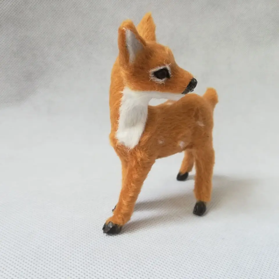 Игрушка из полиэтилена и меха sika deer 8x9 см с поворотом на голову модель для