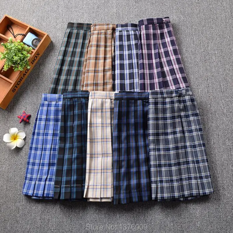 

Lolita JK Uniform Pleated Skirt New Color Plaid Mini Skirts School Student High Waist Anime Japan Pleated Skirt