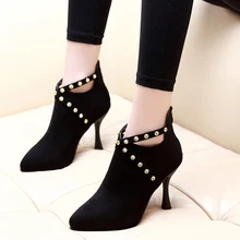 2019 New Arrival Fashion Shoes Women Boots Kid Suede Leather Ankle Boots Pointed Toe Thin Heel Boots Female Sexy Shoes CH-A0119 цена 2019 New Arrival Fashion Shoes Women Boots Kid Suede Leather Ankle Boots Pointed Toe Thin Heel Boots Female Sexy Shoes CH-A0119 цены онлайн