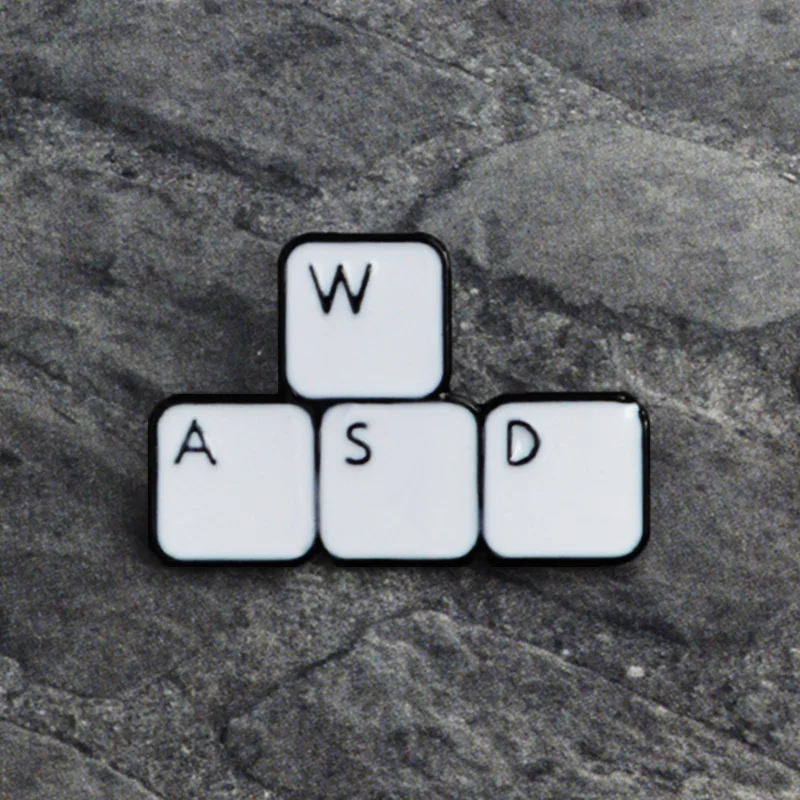 WASD клавиатура Pin видео брошь с изображением героев игр Супер контроллер играть