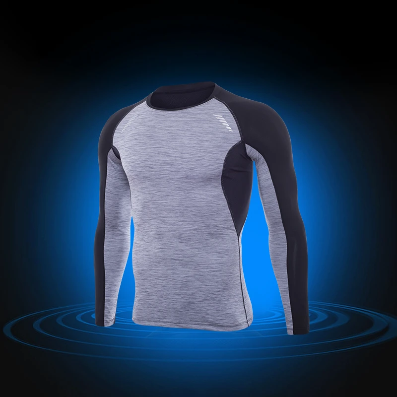 Футболка мужская быстросохнущая с длинными рукавами и отражателем|running long sleeve