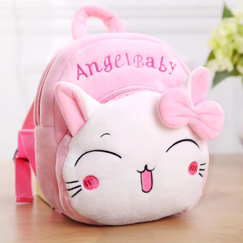 Мультяшный Детский рюкзак, Детская сумка с ремнем безопасности для девочек и мальчиков, Mochila Infantil Harnais De Securite Veiligheidsharnas Car Koala - Цвет: Pink Squint Cat