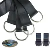 2 x Rope Lock Tie Strength Polyester Webbing Straps Safe Ropes Outdoor Swing Straps Hammock Straps Load 300KG black 5*150CM 1