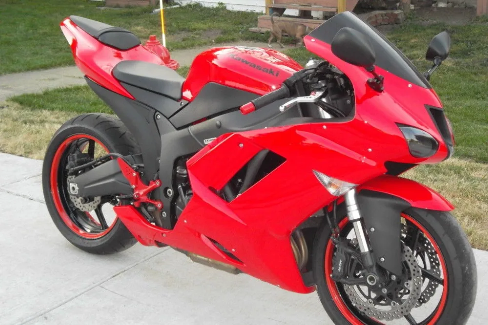 

Plain Red Injection Fairing Kit for 2005-2006 Kawasaki Ninja ZX-6R ZX6R