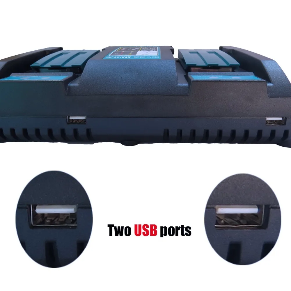 High quality Double Charging charger For Makita Battery 14.4V 18V Li-ion Electric Power Tool Battery with USB Port High quality Double Charging charger For Makita Battery 14.4V 18V Li-ion Electric Power Tool Battery with USB Port