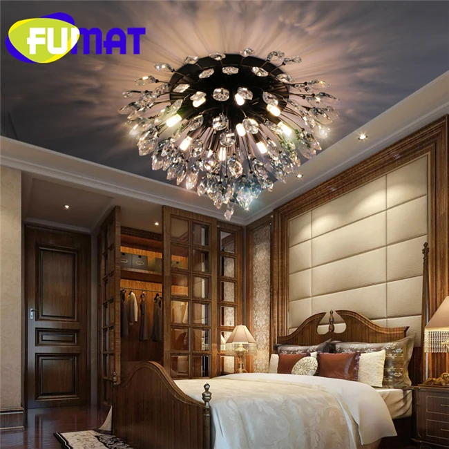 crystal peacock ceiling light 2