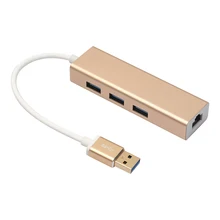 USB 3,0 к RJ45 Lan Карта Gigabit Ethernet сетевой USB адаптер+ 3 порта концентратор для Windows XP 7 8, Mac OS Горячая замена