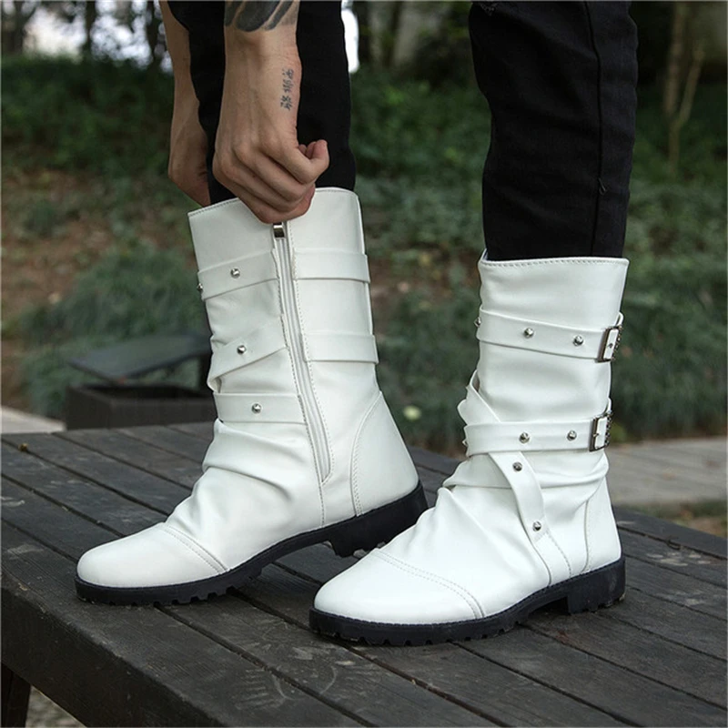 ENPLEI high quality leather boots high cut shoe Men's outdoor hiking