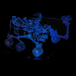 Led 3D визуальный 7 цветов изменить ночные огни Usb дети прикроватные сна игрушка машина моделирование Декор подарки творческий проектор