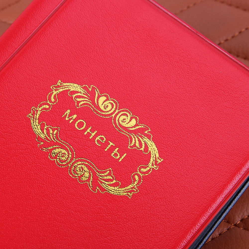 120 Pockets 10 Pages Coin Storage Album Vintage Storage Book for Coins Collection Coin Holder Album for Coins Coinage