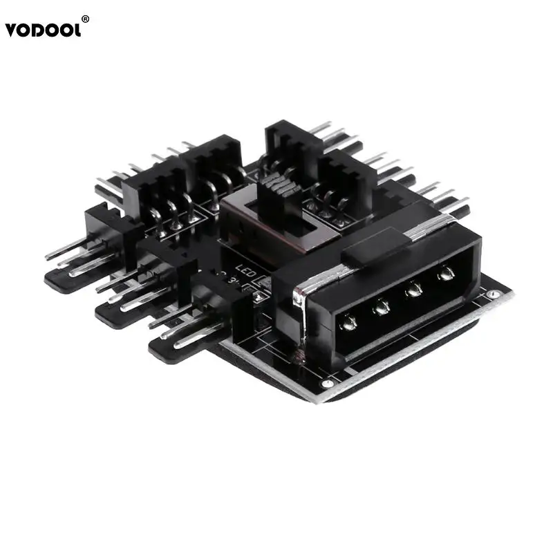 VODOOL DIY 4 контакта/3 контакта 8 каналов 12 В SATA компьютерный чехол охлаждающий
