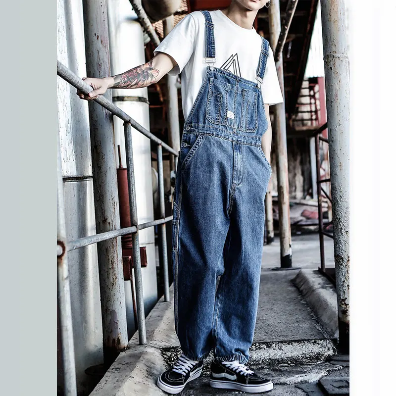 Европа и США tide брендовая одежда в стиле «хип-хоп» шт Джинсовые комбинезоны Для мужчин в японском Ретро свободные большие размеры рабочие подтяжки