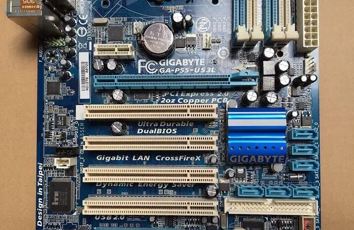 Оригинальная материнская плата для Gigabyte GA-P55-US3L P55-US3L DDR3 LGA1156 доски P55-US3L USB2.0 P55 рабочего Материнская плата