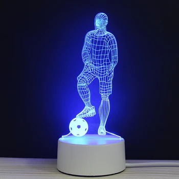 

Souvenir GiC Football Soccer MVP LED 3D NightLight Acrylic Night Lamp Light With Touch And Remote Lamps Lights Kids Decoration