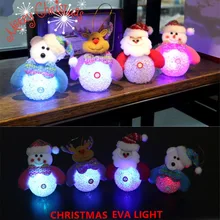 Милый мультфильм Рождественский светодиодный светильник куклы Декор Детские Подарки Рождественская елка статуэтки, украшение