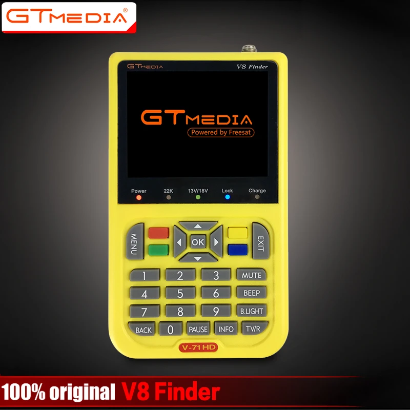 

100% Original Freesat GT Media V8 Finder HD DVB-S2 High Definition Satellite Finder MPEG-2 MPEG-4 Freesat satellite Finder V8
