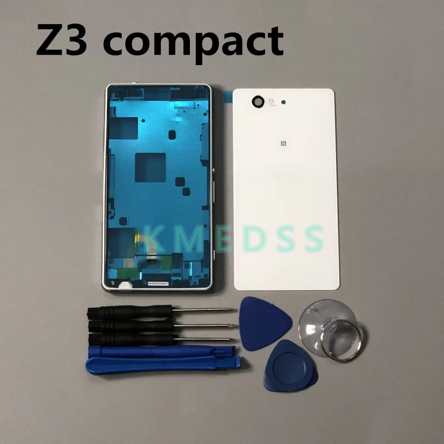 Чехол с полным корпусом для sony Xperia Z3 Compact Z3 Mini D5803 D5833, рамка для ЖК-панели, средняя рамка, крышка на батарейку+ Инструменты