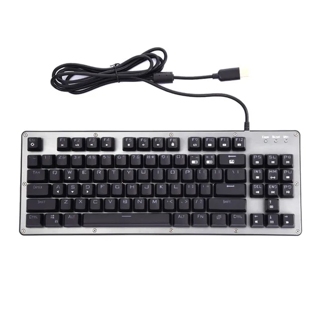 Special Price New Professional Game Mechanical Keyboard Gaming USB Powered Keyboards Colorful LED Backlight Blue Switch for Desktop Computer 