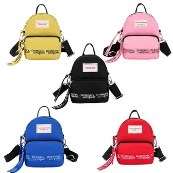 

Letter Printed Mini Women Backpack Cute Students Shoulder Bags Small Rucksack Messenger Crossbody Bah
