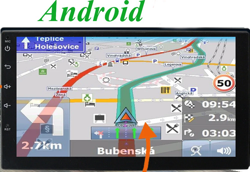 

7'' Double 2 din Android universal Car Radio Audio Stereo Head Unit GPS Navigation 1024*600 HD with wifi bluetooth