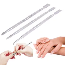 3 шт ногтей кутикулы Ложка-толкатель средство для снятия маникюра, педикюра из нержавеющей стали прочный