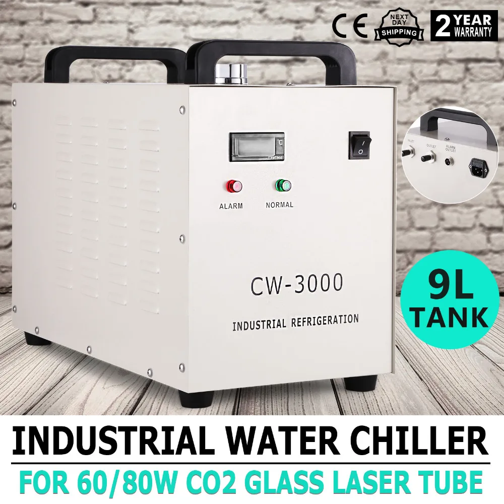 

Thermolysis Industrial Water Cooler Chiller for CNC/ Laser Engraver Engraving Machines 60W/80W VEVOR NEW CW-3000