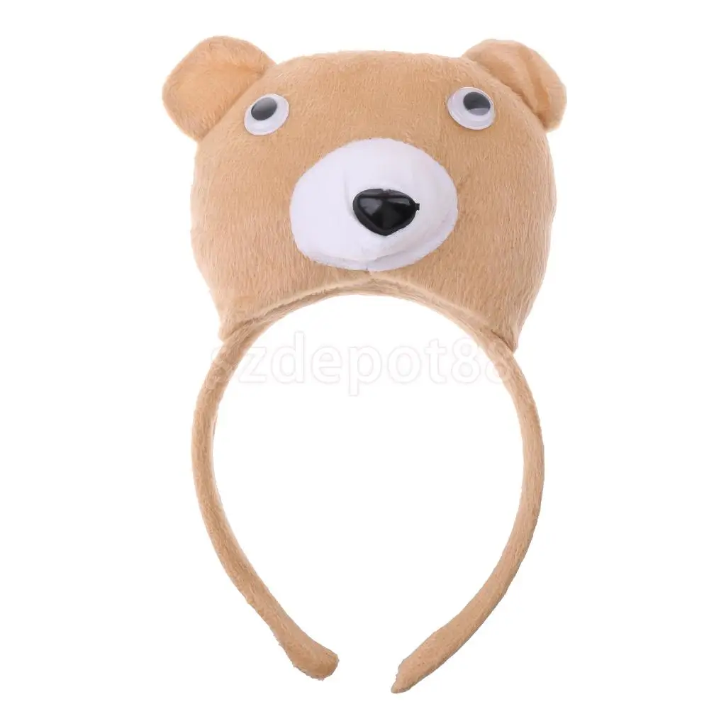 Set of 3pcs Birthday Girls Boys Kids Cartoon Bear Bee Monkey Costume Set Headband Bowtie Tail Fancy Dress Party Accessories