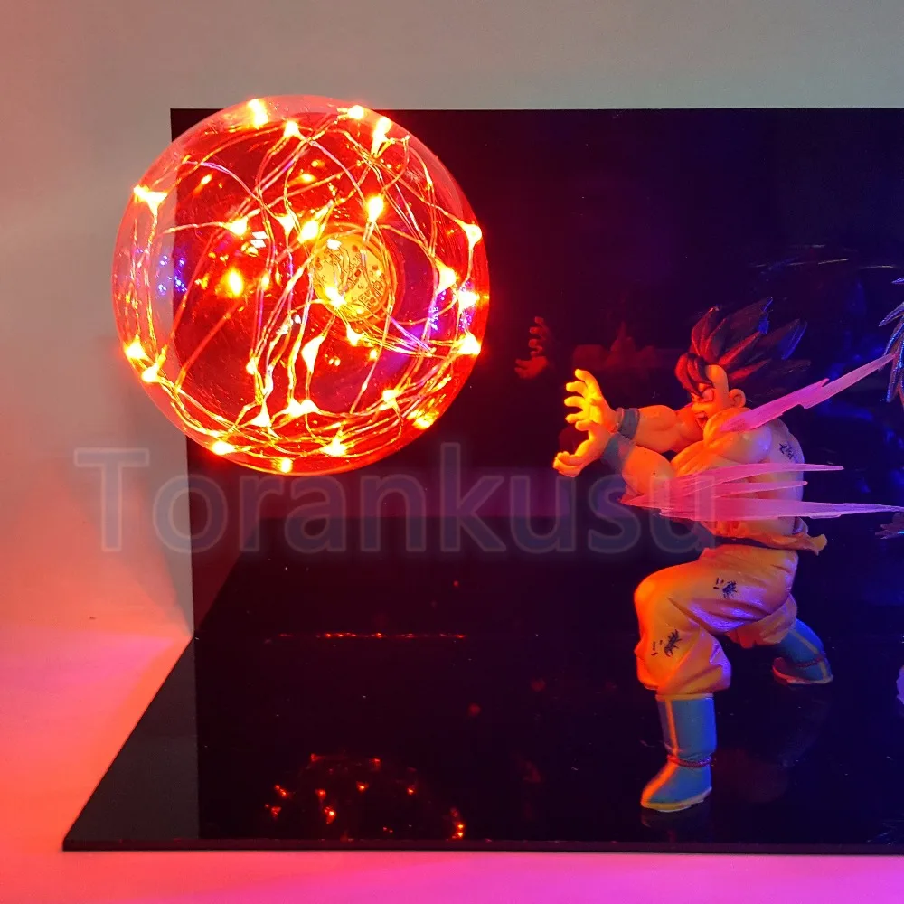 Dragon Ball Z фигурку Сон Гоку против Вегета борьба Flash Мяч DIY Дисплей игрушки DragonBall Goku жемчуг супер DIY121