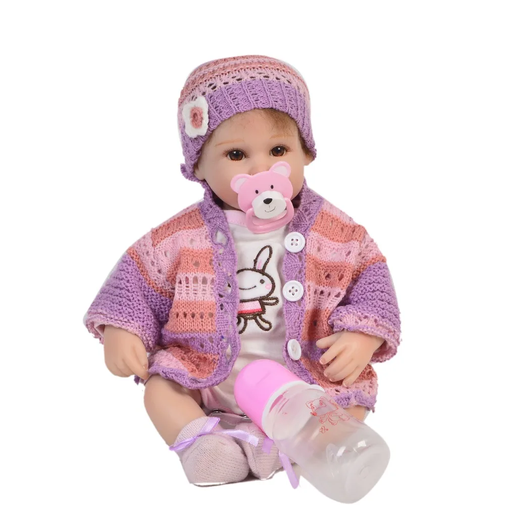 17 дюймов Reborn Menina Одежда для кукол мультяшная ткань мягкая силиконовая детская