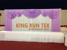 A Full Set Ice Silk Backdrop Curtain Wedding Stage Background With Pipe Stand Stent Free Shipping