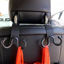 1 Pair Car Headrest Luggage Hook Claw Shape Auto Seat Back Hook Cargo Organizer Trunk Bag