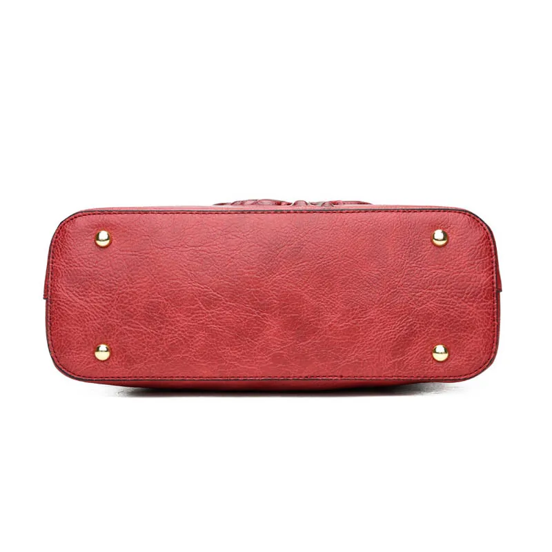 Vintage Women Printing Handbag Travel Female PU Leather Shoulder Bags Ladies Casual Handle Bag Large Flower Crossbody SS7014 (14)