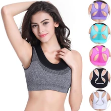 Для женщин Йога спортивный бюстгальтер Топы корректирующие тренажерный зал Фитнес пикантные Обувь с дышащей сеткой пуш-ап бюстгальтер женский Бег виброустойчивый Безрукавки для женщин для дам