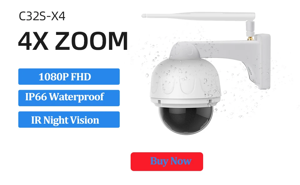 VStarcam 720P 4X Zoom PTZ купольная IP камера, уличная Водонепроницаемая Wifi CCTV камера безопасности, видео сетевая камера наблюдения, C7833WIP-X4