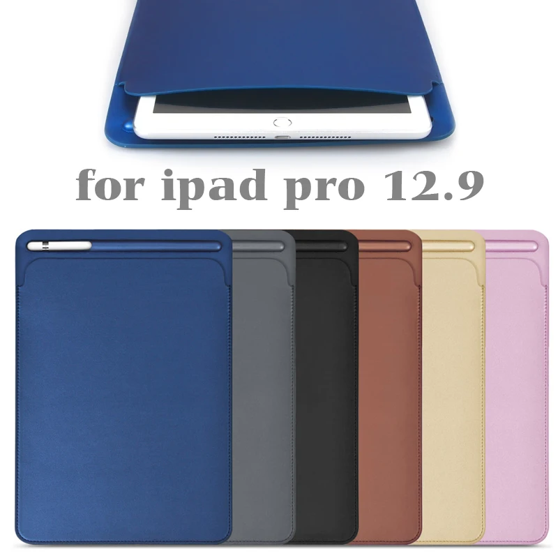 Lote con 6 fundas carpeta en tacto piel para IPad pro 12.9 2017 con espacio para apple pencil DHL internacional gratis