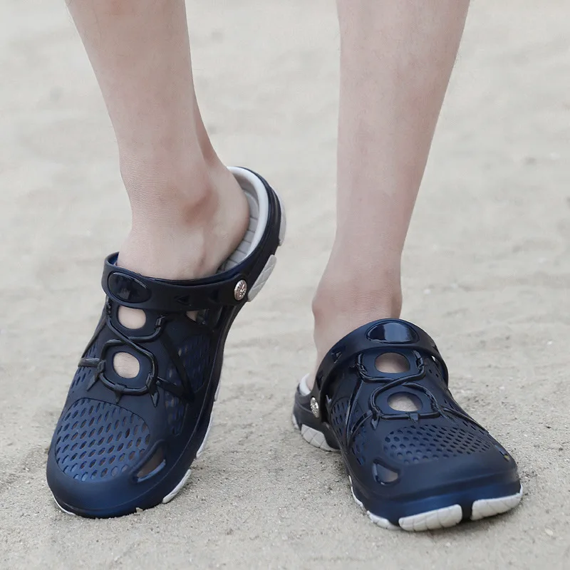

2019 new summer men's slippers tide men's fashion casual sandals youth trend cool drag men