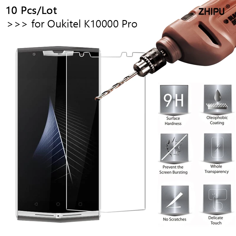 10 шт./лот 2.5D 0 26 мм 9H Премиум Закаленное стекло для Oukitel K10000 Pro Защитная пленка