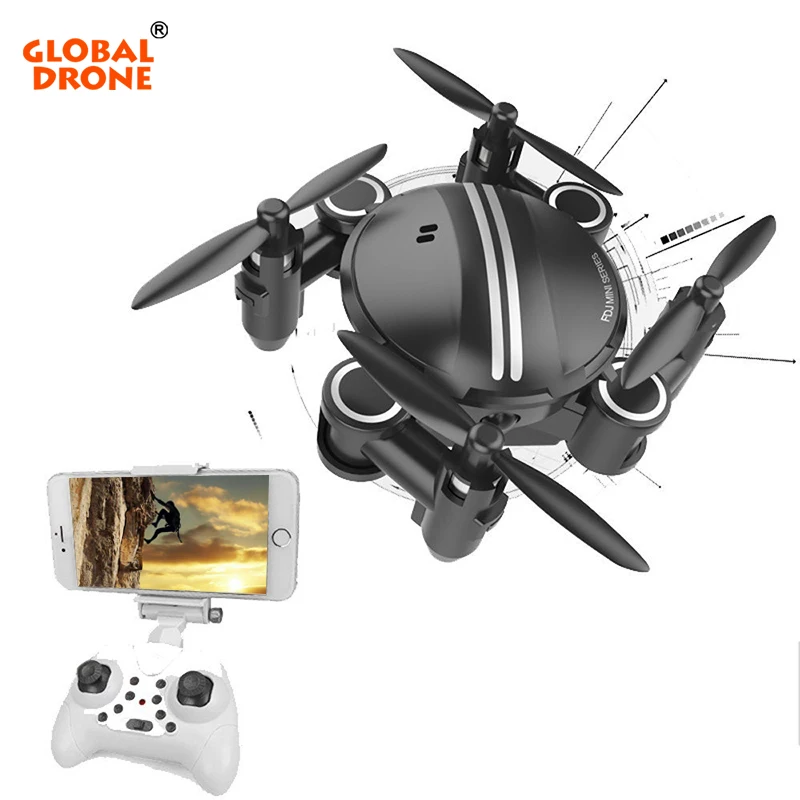 

Global Drone SH1 Foldable Quadrocopter Altitude Hold Headless Mode UAV Mini Pocket Wifi FPV RC Drones Helicopter Toys for Boys