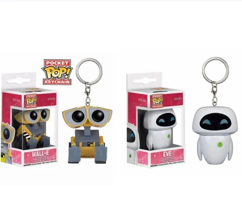 Популярные новые машинок пиксара и Мак аниме фильм игрушки Ева & WALL E брелок