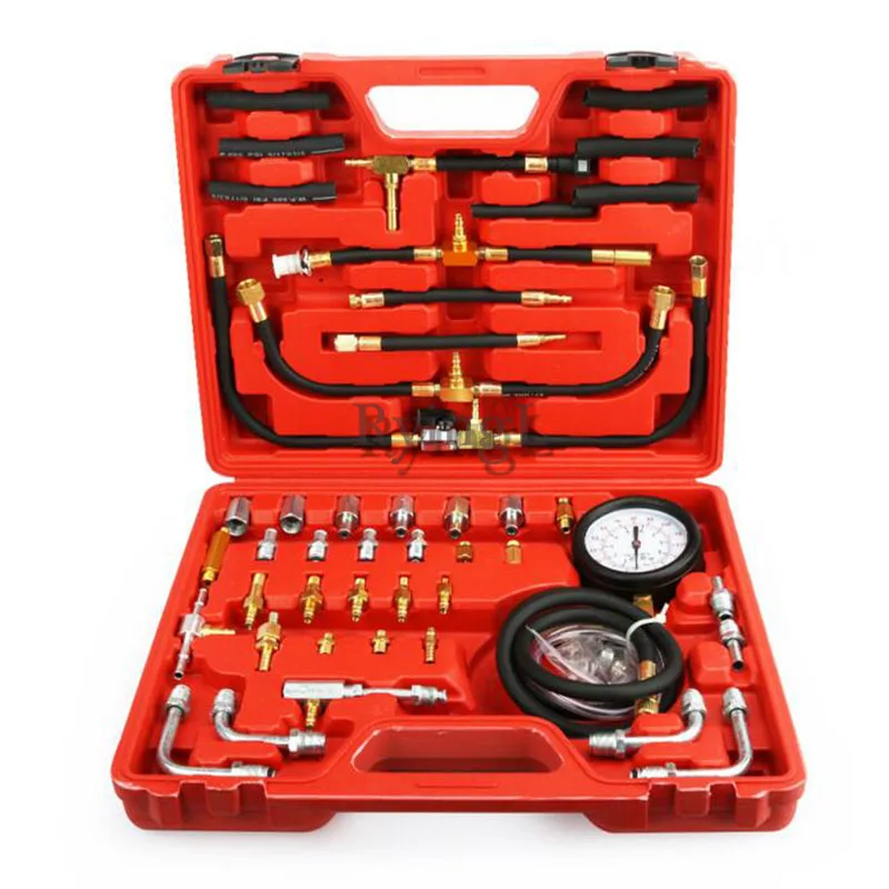 

TU-443 Car Fuel Diesel Pressure Tester Gauge 42 Pcs Sensor Kit Universal Auto Manometer Engine Testing Fuel Injection Pump 0-140