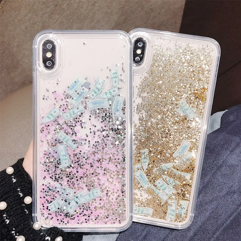 Quicksand Back Cover For iPhone X(10) XS Max XR Case Luxury Glitter Bling Shell Transparent TPU Cases 7 8 Plus Coque |