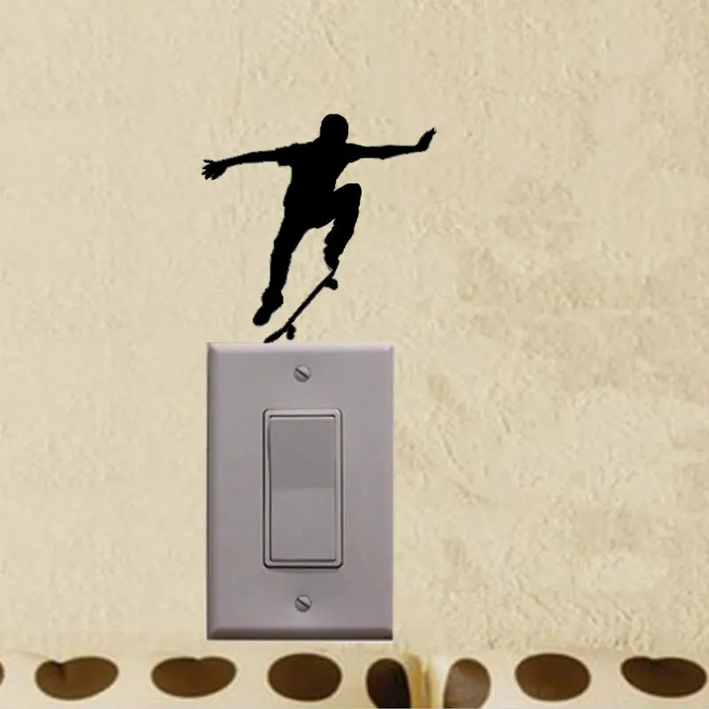 WANGZHIMING Sport Silhouette - Skate Boarder Vinyl Wall Stickers Switch Decals 7SS0180 | Дом и сад