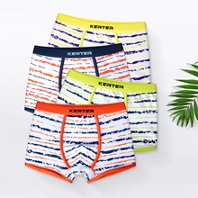 4 шт./лот Трусики для мальчиков дышащий органического хлопка трусы Симпатичные Дельфин Детские Боксеры Короткие трусы для детей и подростков Нижнее бельё